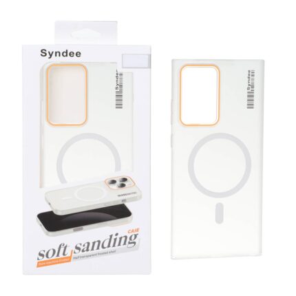 قاب اورجینال Syndee پشت مات MagSafe مدل Samsung Galaxy Note20 Ultra - سفید (پک دار)