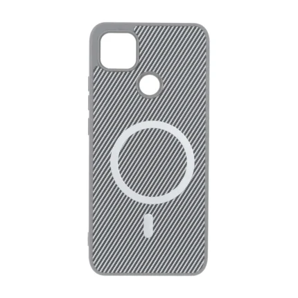 قاب هاشور MagSafe فلزی Xiaomi Redmi 10A / Redmi 9C / Poco C31 - طوسی