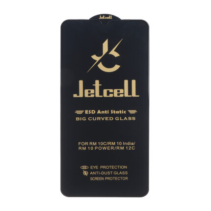 محافظ صفحه نمایش شیشه ای Full Cover ESD Anti Static - JET Cell مدل Xiaomi Redmi A3 / A3x / Redmi 10C / Redmi 12C / Redmi 11A / Redmi 10 Power / Poco C40 / Poco C55 / C61