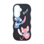 قاب سیلیکونی کنگره ای Stitch برجسته فانتزی Samsung Galaxy A17 / A26 - مشکی