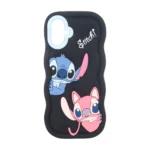 قاب سیلیکونی کنگره ای Stitch برجسته فانتزی Samsung Galaxy A07 - مشکی