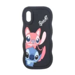 قاب سیلیکونی کنگره ای Stitch برجسته فانتزی Apple iPhone X / iPhone XS - مشکی