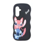 قاب سیلیکونی کنگره ای Stitch برجسته فانتزی Samsung Galaxy A56 / A36 - مشکی