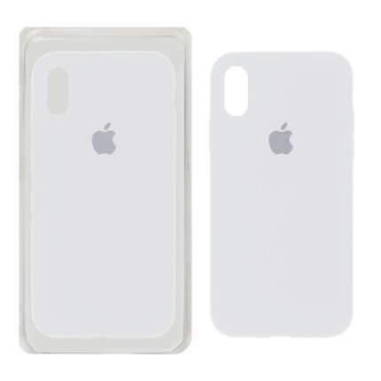 قاب سیلیکونی پاک کنی اورجینال ++A مدل Apple iPhone X / iPhone XS - سفید (پک دار)
