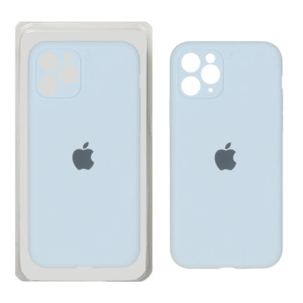 قاب سیلیکونی پاک کنی اورجینال ++A مدل Apple iPhone 11 Pro - آبی آسمانی (پک دار)