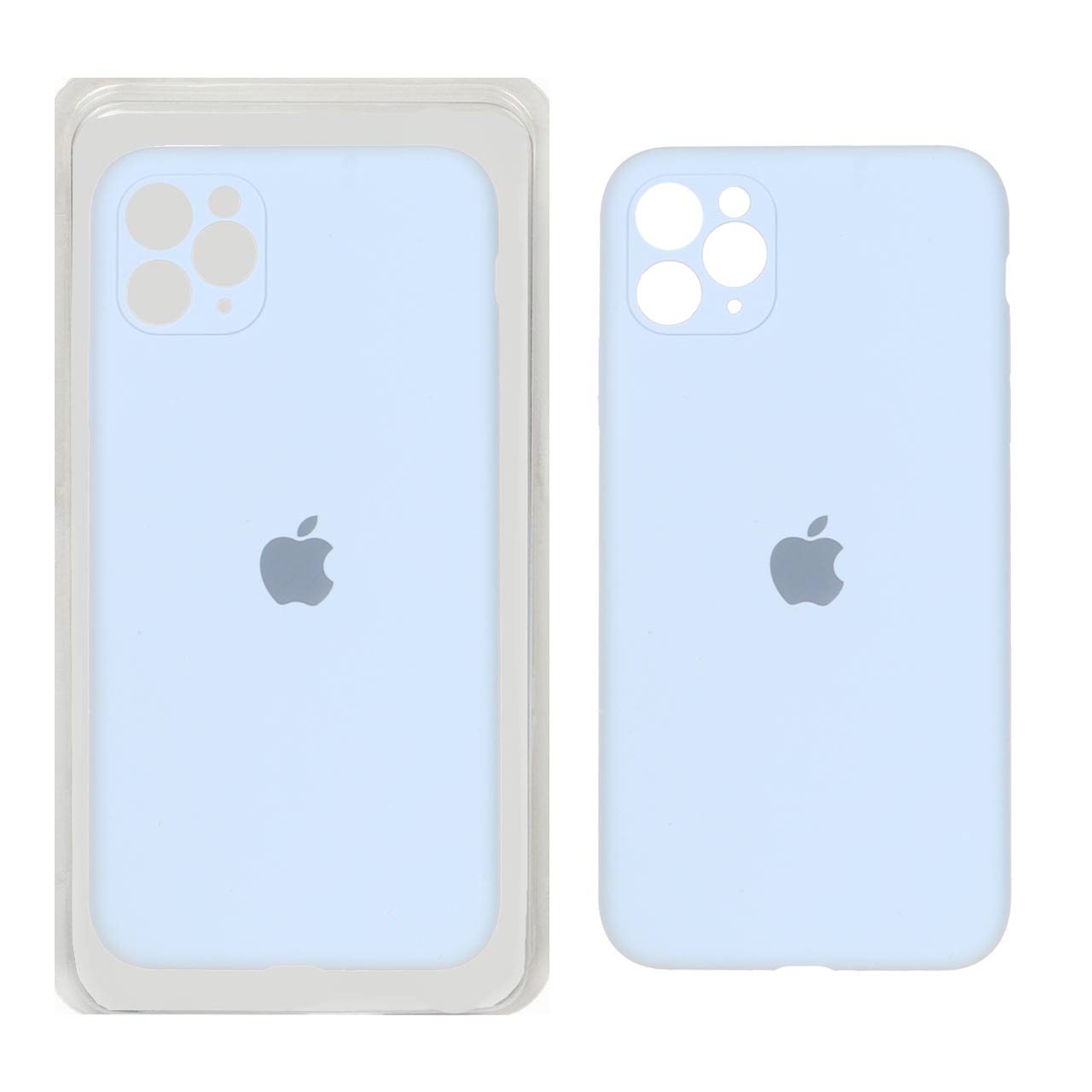 4621386 قاب سیلیکونی پاک کنی اورجینال ++A مدل Apple iPhone 11 Pro Max - آبی آسمانی (پک دار) - تصویر 1