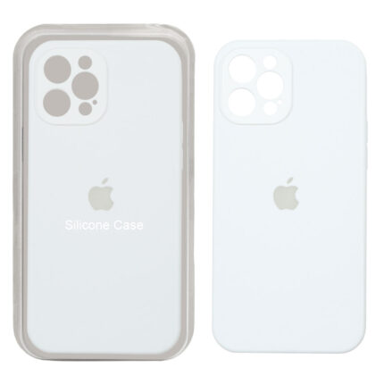 قاب سیلیکونی پاک کنی اورجینال ++A مدل Apple iPhone 12 Pro - سفید (پک دار)