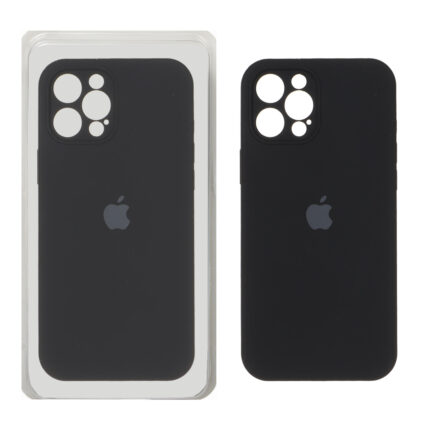قاب سیلیکونی پاک کنی اورجینال ++A مدل Apple iPhone 12 Pro Max - مشکی (پک دار)