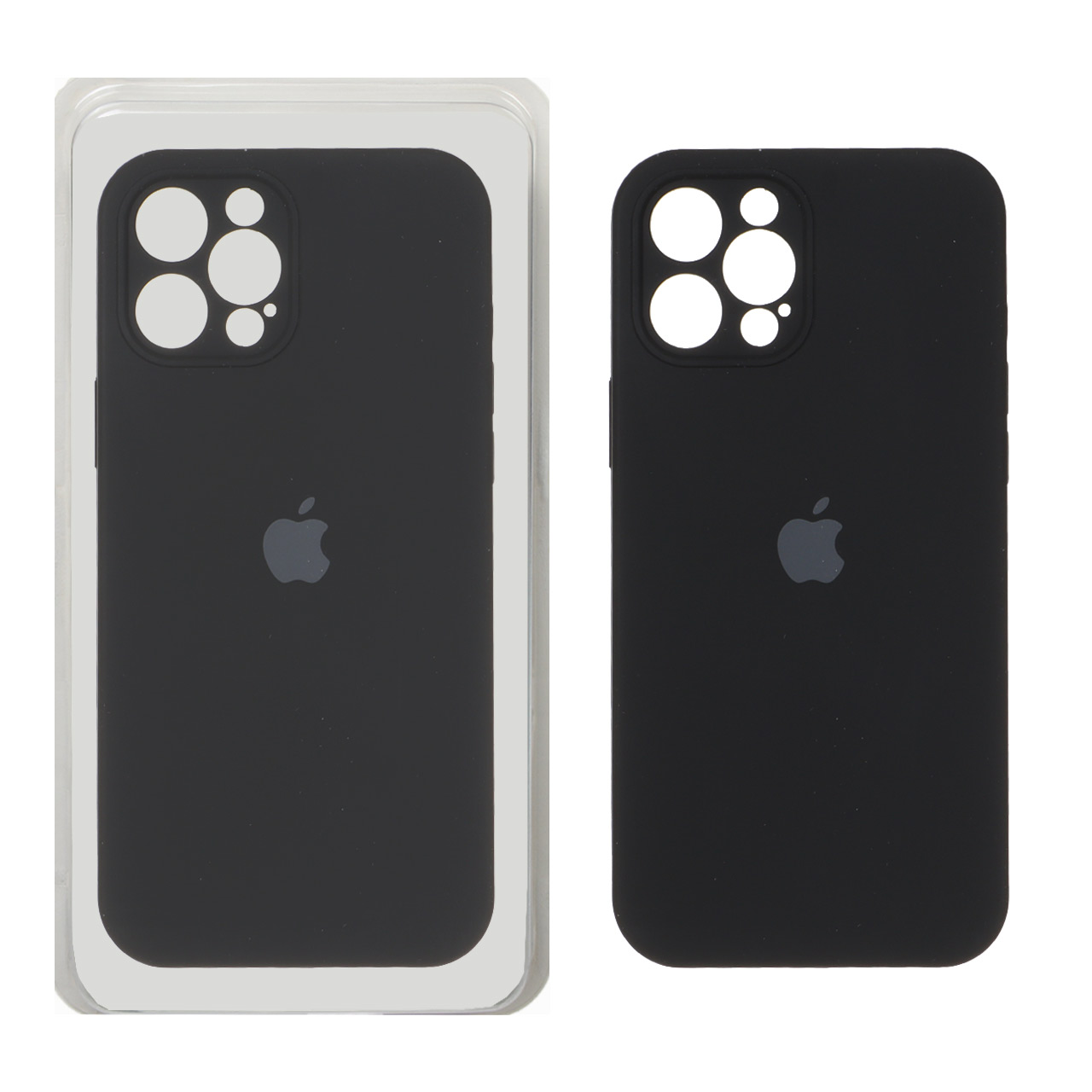 4621462 قاب سیلیکونی پاک کنی اورجینال ++A مدل Apple iPhone 12 Pro Max - مشکی (پک دار) - تصویر 1