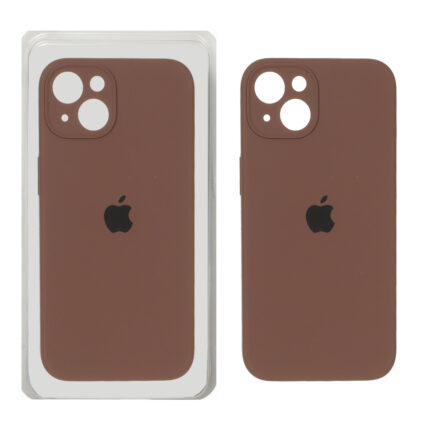 قاب سیلیکونی پاک کنی اورجینال ++A مدل Apple iPhone 13 / iPhone 14 - قهوه ای (پک دار)