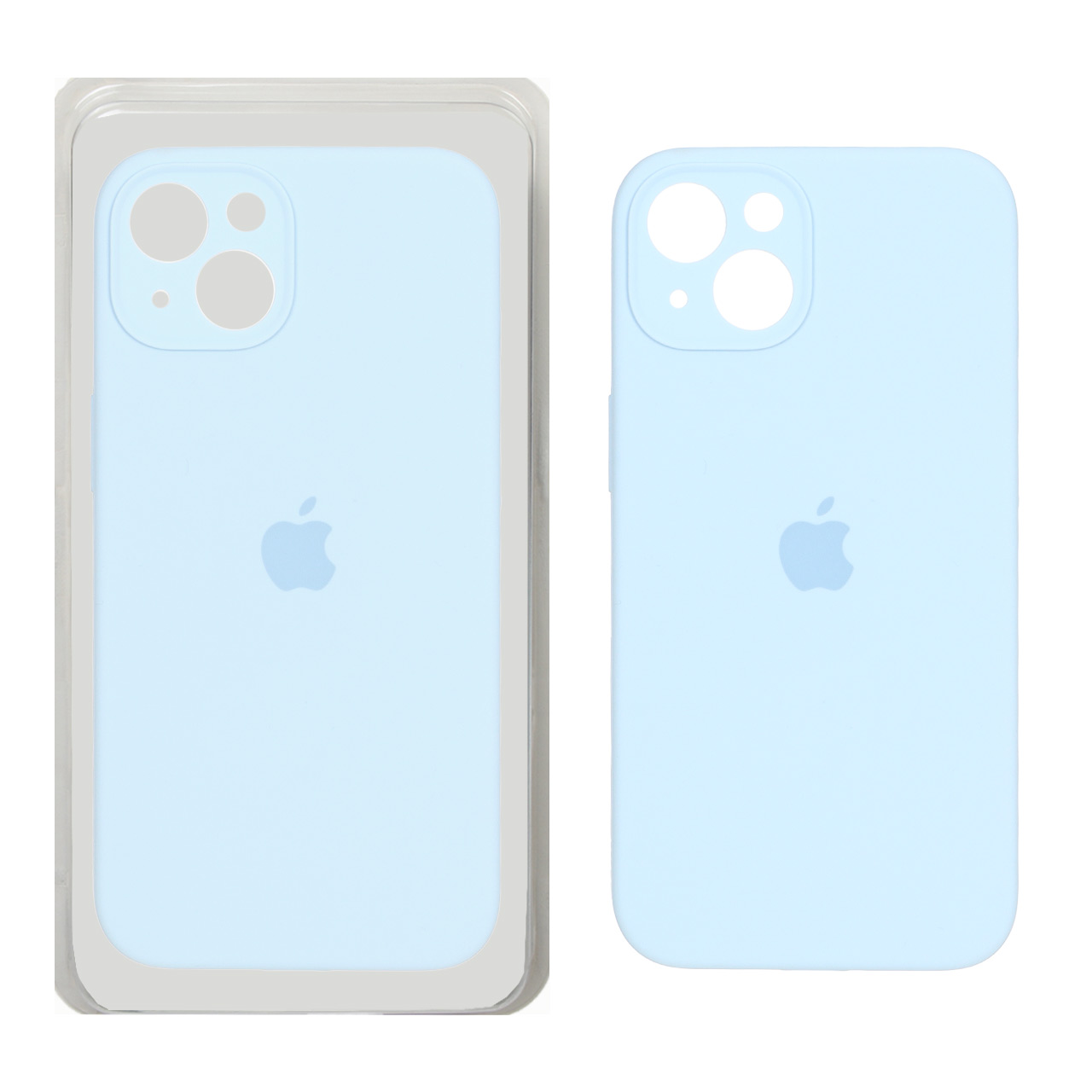 4621512 قاب سیلیکونی پاک کنی اورجینال ++A مدل Apple iPhone 13 / iPhone 14 - آبی آسمانی (پک دار) - تصویر 1