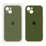 قاب سیلیکونی پاک کنی اورجینال ++A مدل Apple iPhone 13 / iPhone 14 - سبز زیتونی (پک دار)