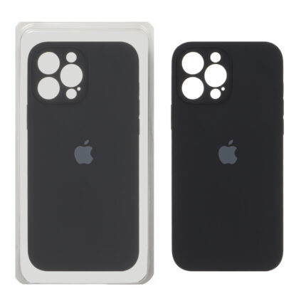 قاب سیلیکونی پاک کنی اورجینال ++A مدل Apple iPhone 13 Pro Max - مشکی (پک دار)