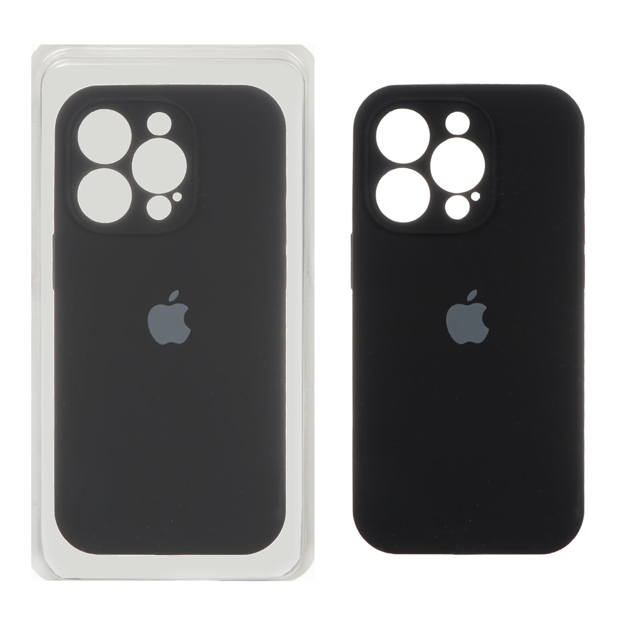 4621594 قاب سیلیکونی پاک کنی اورجینال ++A مدل Apple iPhone 14 Pro - مشکی (پک دار) - تصویر 1