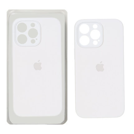 قاب سیلیکونی پاک کنی اورجینال ++A مدل Apple iPhone 14 Pro Max - سفید (پک دار)