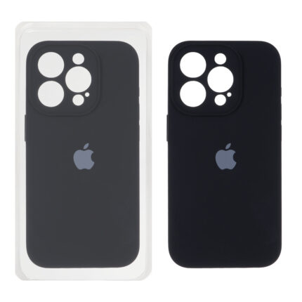 قاب سیلیکونی پاک کنی اورجینال ++A مدل Apple iPhone 15 Pro - مشکی (پک دار)