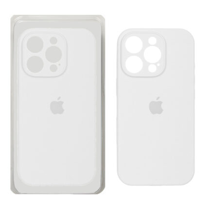 قاب سیلیکونی پاک کنی اورجینال ++A مدل Apple iPhone 16 Pro - سفید (پک دار)