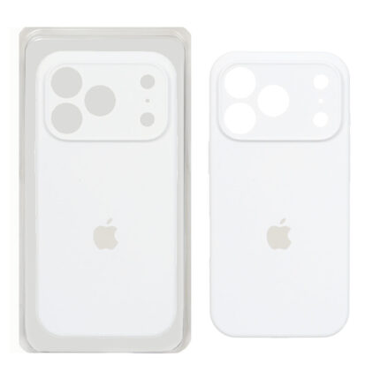 قاب سیلیکونی پاک کنی اورجینال ++A مدل Apple iPhone 17 Pro - سفید (پک دار)