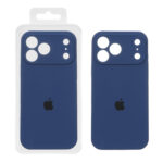 قاب سیلیکونی پاک کنی اورجینال ++A مدل Apple iPhone 17 Pro Max - سرمه ای (پک دار)