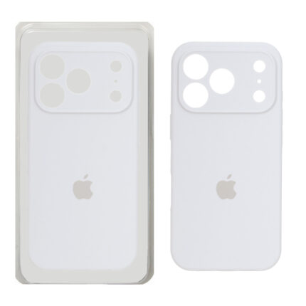 قاب سیلیکونی پاک کنی اورجینال ++A مدل Apple iPhone 17 Pro Max - سفید (پک دار)