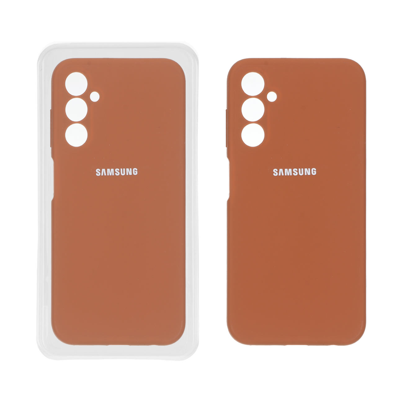 4621774 قاب سیلیکونی پاک کنی محافظ لنزدار اورجینال Samsung Galaxy A25 5G - قهوه ای (پک دار) - تصویر 1