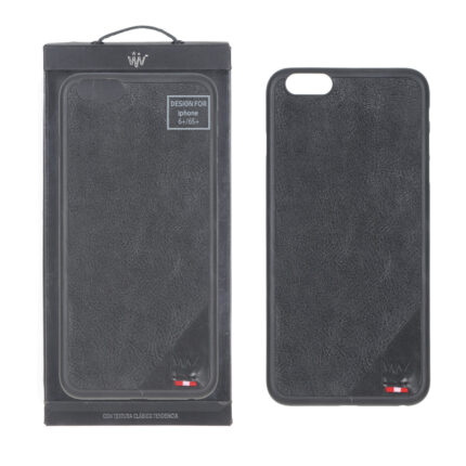 قاب VVV طرح چرم Apple iPhone 6 Plus / iPhone 6s Plus - مشکی (پک دار)
