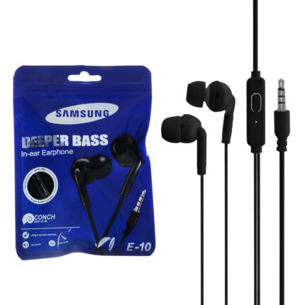 هندزفری باسیم Samsung مدل E-10 - مشکی - ASP (گارانتی شش ماهه آروین)