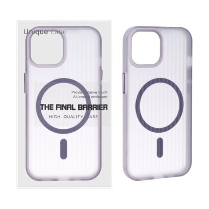 قاب اورجینال Unique Case کرکره ای مات MagSafe مدل Apple iPhone 15 / iPhone 14 / iPhone 13 - بنفش (پک دار)