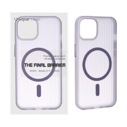 قاب اورجینال Unique Case کرکره ای مات MagSafe مدل Apple iPhone 13 / iPhone 14 - بنفش (پک دار)