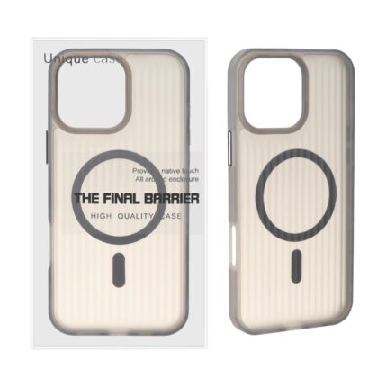 قاب اورجینال Unique Case کرکره ای مات MagSafe مدل Apple iPhone 16 Pro Max - دودی (پک دار)