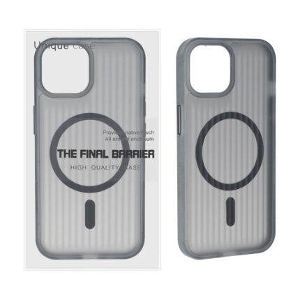 قاب اورجینال Unique Case کرکره ای مات MagSafe مدل Apple iPhone 15 / iPhone 14 / iPhone 13 - مشکی (پک دار)