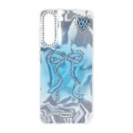 قاب Silver Cloud پاپیون نگین دار Samsung Galaxy S21 FE - آبی