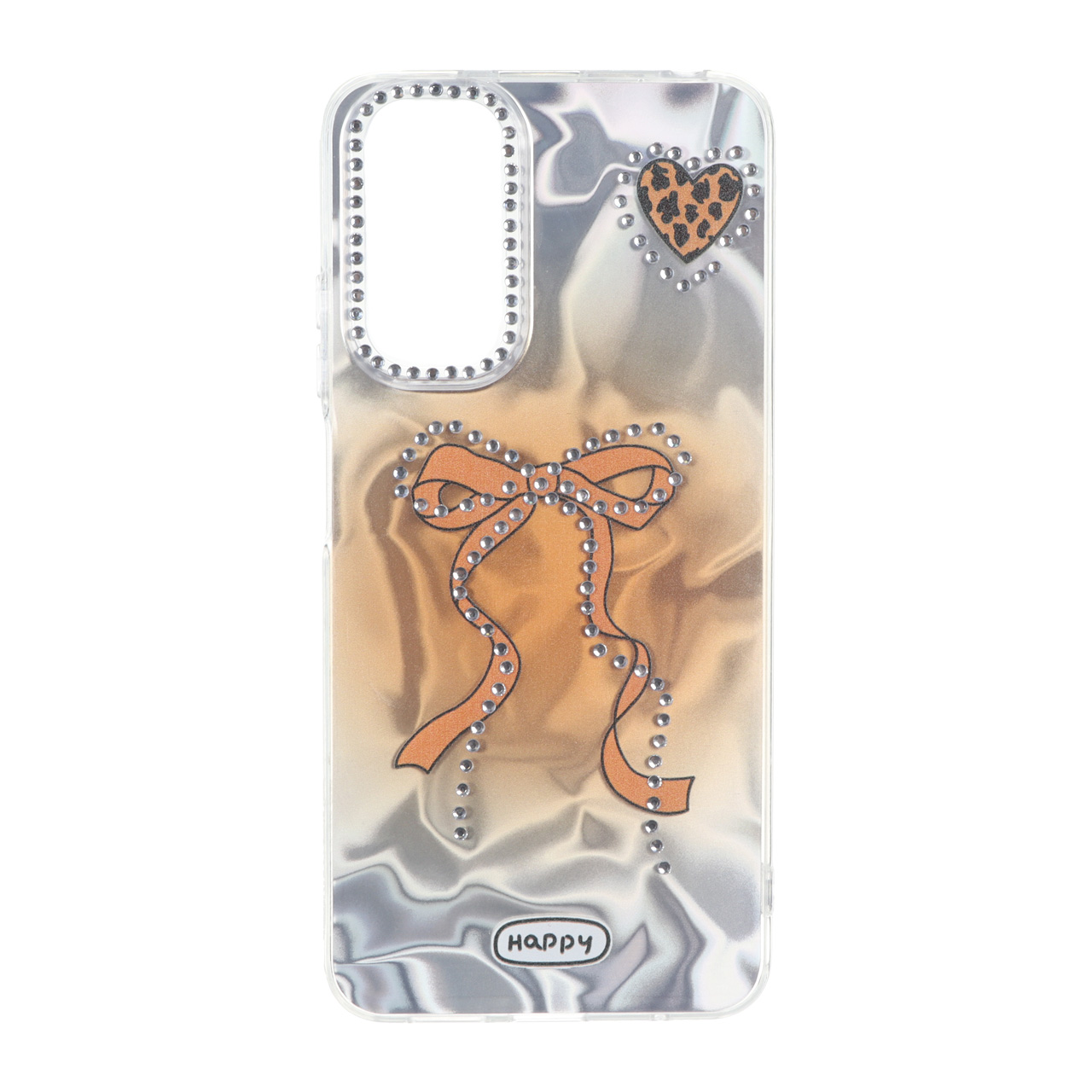 4622928 قاب Silver Cloud پاپیون نگین دار Xiaomi Redmi Note 12S / Xiaomi Redmi Note 11 4G / Redmi Note 11S - نارنجی - تصویر 1