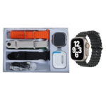 پک ساعت هوشمند و ایرفون بی سیم KEQIWEAR مدل KW95 Ultra 3 - طلایی