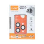 محافظ لنز رینگی اورجینال Mietubl شابلون دار Apple iPhone 16 Pro Max / iPhone 16 Pro - مشکی (پک نارنجی)