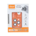 محافظ لنز رینگی اورجینال Mietubl شابلون دار Apple iPhone 13 / iPhone 13 Mini / iPhone 12 Pro Max - نقره ای (پک نارنجی)