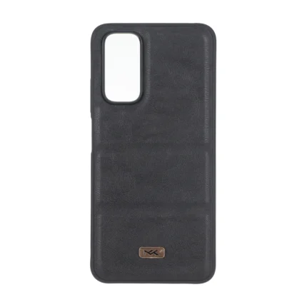 قاب پافر طرح چرم سه تکه لوگو فلزی Xiaomi Redmi Note 12S / Xiaomi Redmi Note 11 4G / Redmi Note 11S - مشکی