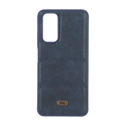 قاب پافر طرح چرم سه تکه لوگو فلزی Xiaomi Redmi Note 12S / Xiaomi Redmi Note 11 4G / Redmi Note 11S - سرمه ای