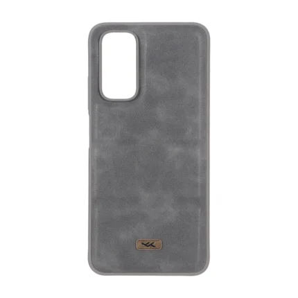 قاب پافر طرح چرم سه تکه لوگو فلزی Xiaomi Redmi Note 12S / Xiaomi Redmi Note 11 4G / Redmi Note 11S - خاکستری