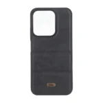 قاب پافر طرح چرم سه تکه لوگو فلزی Xiaomi Redmi 15C / Poco C85 - مشکی