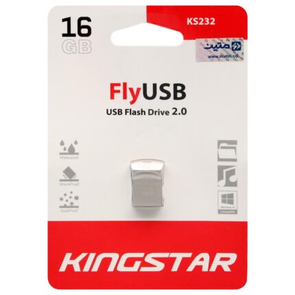 KingStar Fly KS232 USB2.0 Flash Memory-16GB نقره ای(گارانتی متین)
