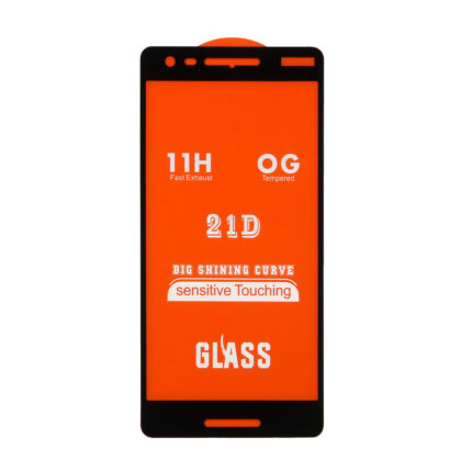 محافظ صفحه نمایش شیشه ای Nokia 2.1 - Full Cover 21D (بدون پک) - مشکی