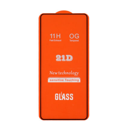 محافظ صفحه نمایش شیشه ای Samsung A51 / A52 / A52S / A53 / S20 FE - Full Cover 21D (بدون پک) - مشکی