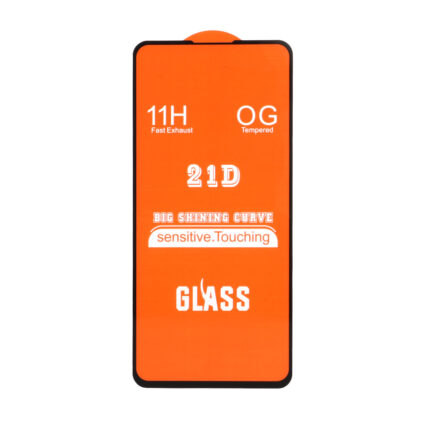 محافظ صفحه نمایش شیشه ای Samsung S21 FE / Xiaomi Mi 9T / Mi 9T Pro / Redmi K20 / Redmi K20 Pro - Full Cover 21D (بدون پک) - مشکی