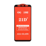 محافظ صفحه نمایش شیشه ای Samsung A6 PLUS / J4 PLUS / J8 / A8 PLUS / A750 / J4 Core / J8 Plus / J6 Plus - Full Cover 21D (بدون پک) - مشکی