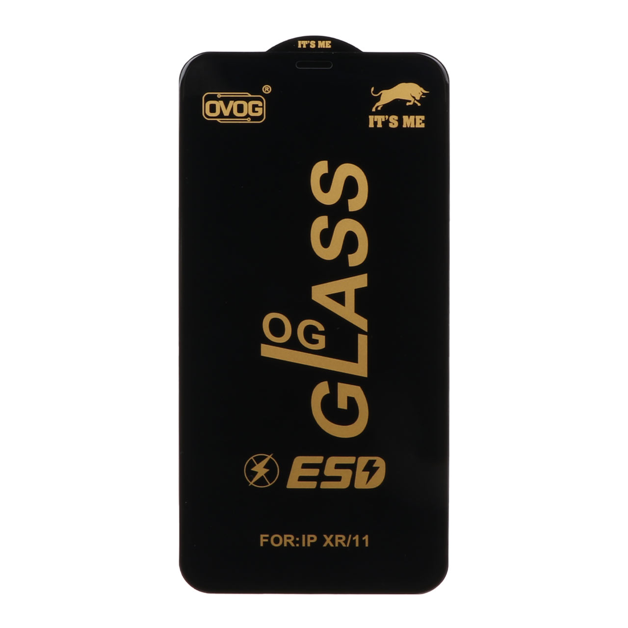 519546 محافظ صفحه نمایش شیشه ای درجه یک Apple iphone 11 / XR - Full Cover OG - ESD OVOG - (بدون پک) - مشکی - تصویر 1