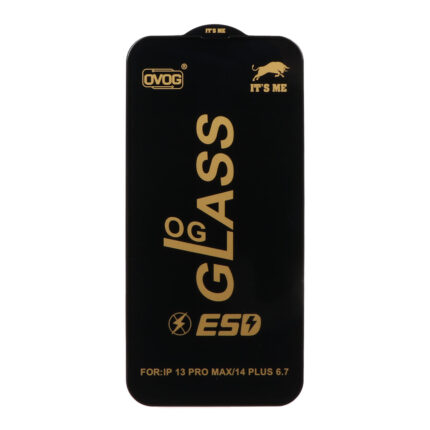 محافظ صفحه نمایش شیشه ای درجه یک Full Cover OG - ESD OVOG مدل Apple iPhone 13 Pro Max / iPhone 14 Plus