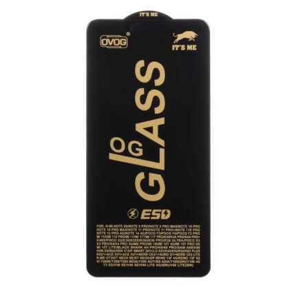 محافظ صفحه نمایش شیشه ای درجه یک Xiaomi Redmi Note 14 4G / Note 12 Pro 4G / Note 11 Pro / Note 11 Pro Plus / Note 10 Pro 4G / Note 10 Pro Max / Poco F3 / F3 GT / F4 / X4 Pro / Mi 13T / Mi 13T Pro - Full Cover OG - ESD OVOG