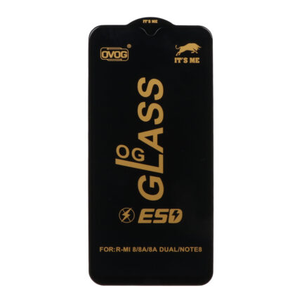 محافظ صفحه نمایش شیشه ای درجه یک Xiaomi Redmi Note 8 / Redmi 8 / Redmi 8A - Full Cover OG - ESD OVOG - (بدون پک) - مشکی