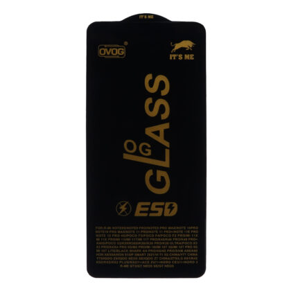 محافظ صفحه نمایش شیشه ای درجه یک Xiaomi Poco X3 / Poco X3 Pro / Redmi Note 9S / Redmi Note 9 Pro / Redmi Note 9 Pro Max / Poco F5 Pro / Mi 12T / Mi 12T Pro / Mi 11T / Mi 11T Pro / Mi 10T / Mi 10T Pro / Samsung M54 / F54 - Full Cover OG - ESD OVOG